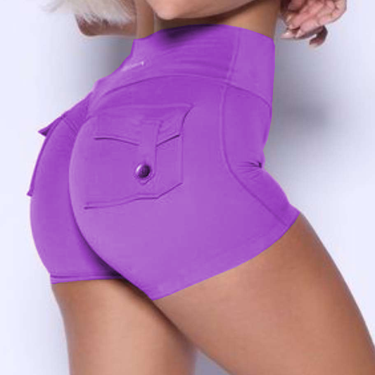 Purple Pocket Shorts